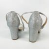 LYSSA Silver Glitter Sandals – Block Heel Open Toe - Image 2