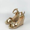 MAELA Gold Wedge Sandals – Metallic Finish – Summer Style - Image 2